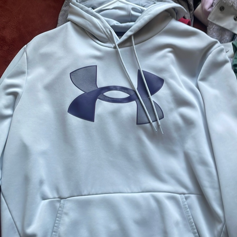 Under armor purple white hoodie